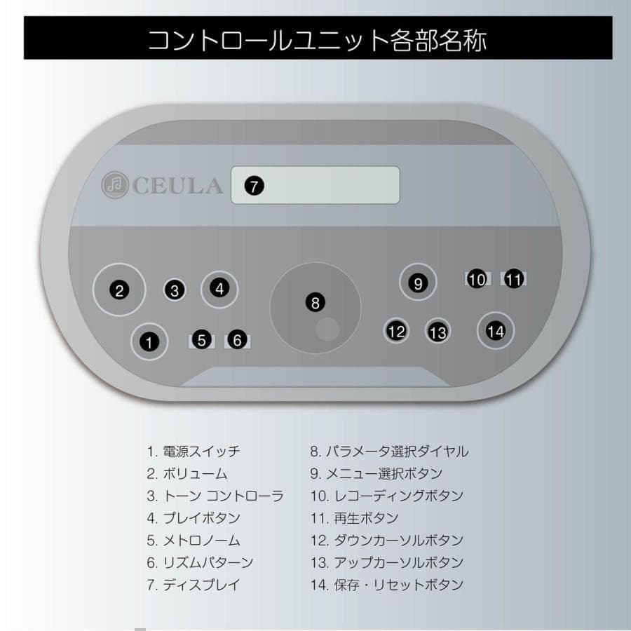 電子ドラム ５ドラム3シンパル 専用マット付 CEULA 945