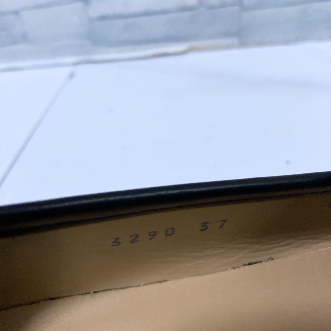 美品 パスクッチ 厚底ローファー 37 23.5 ボリュームソール レザー 黒