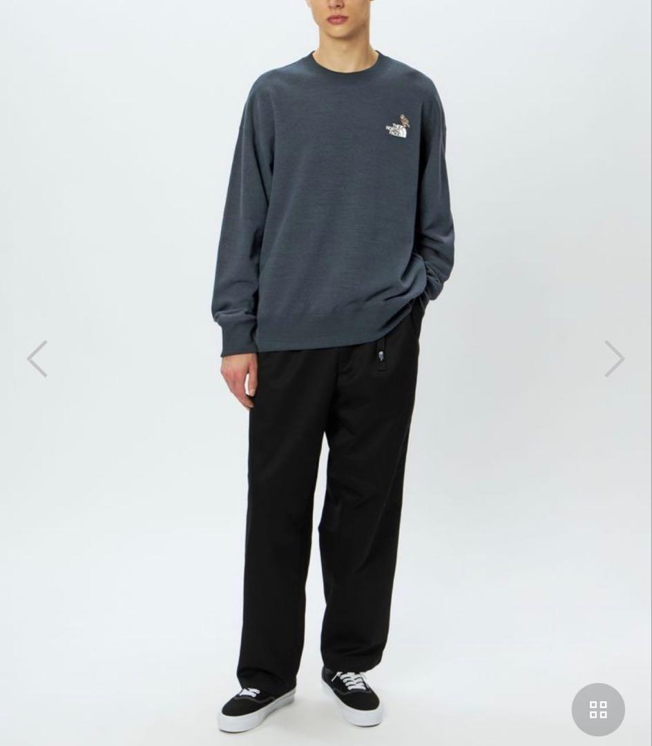 ★新品未使用 ノースフェイス スウェットLサイズ チャコール フクロウ