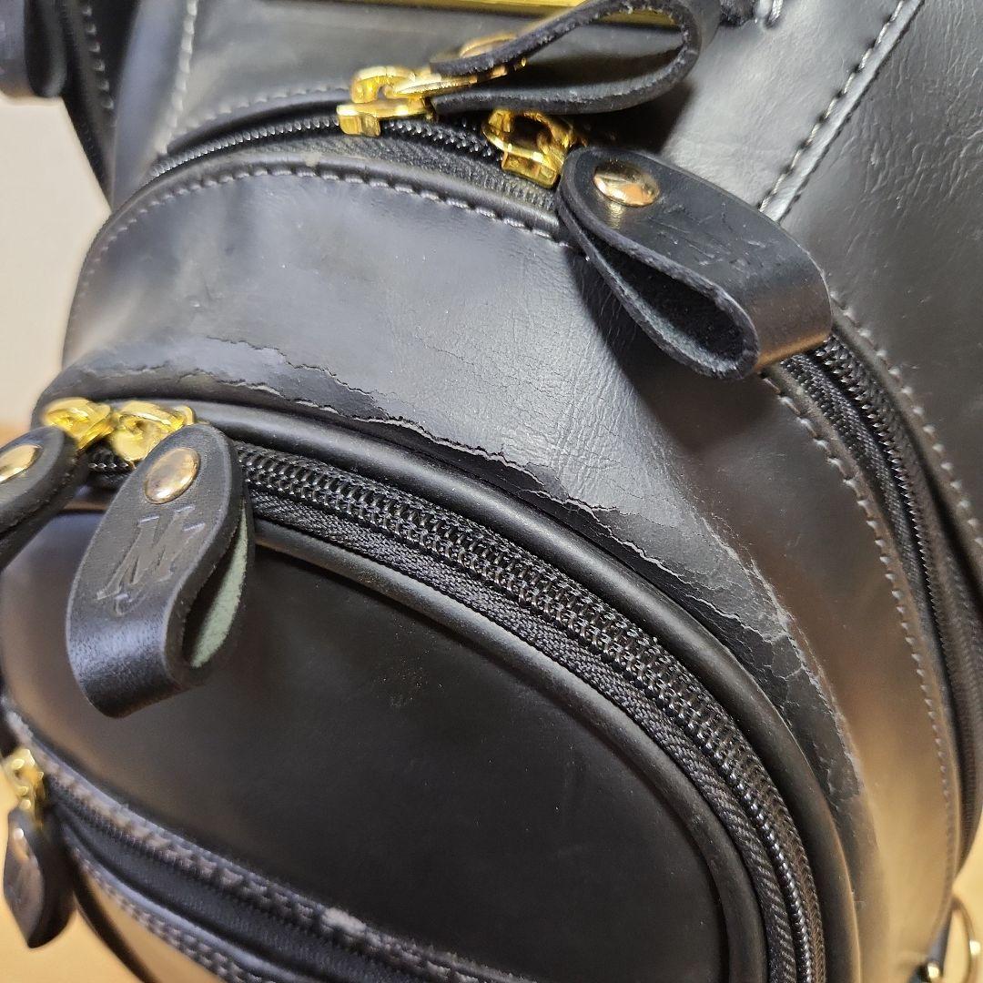 MAJESTY マジェスティ キャディバック 9型 ブラック PVC 牛革