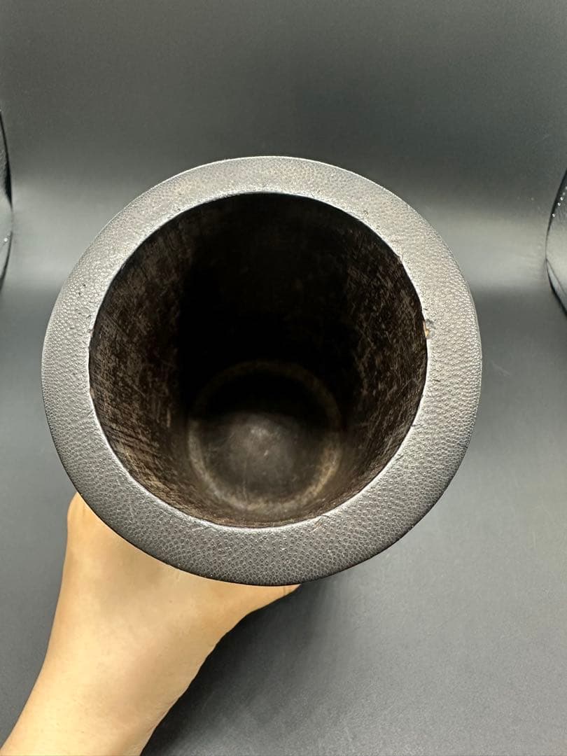 Myday公式アカウント01 竹彫　筆入　筆筒虎　清時代　竹　骨董　古美術