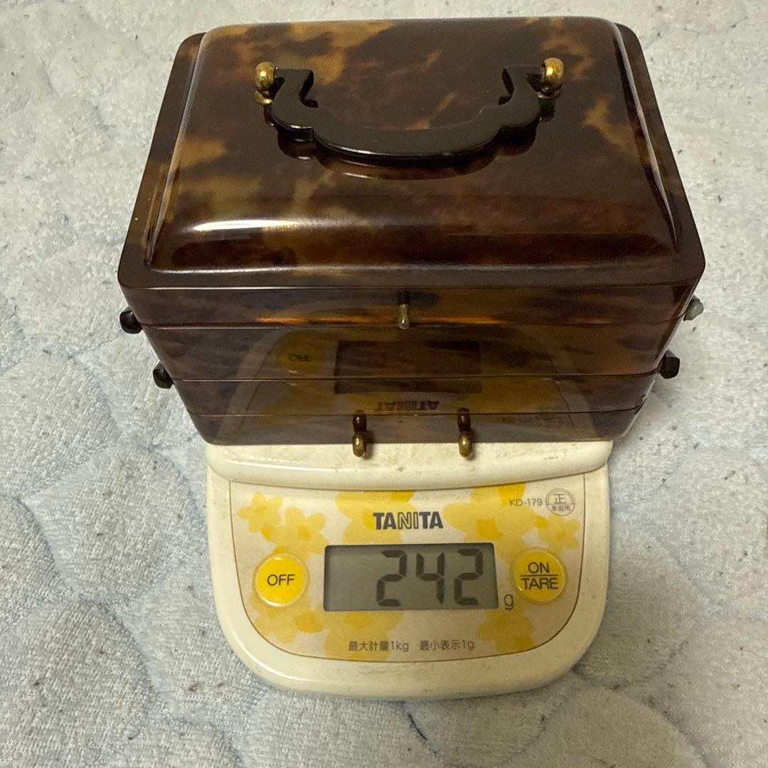 時代物　鼈甲三段箱　簪まとめ