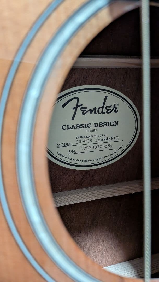 ヒソカ Fender CD-60S アコースティックギター