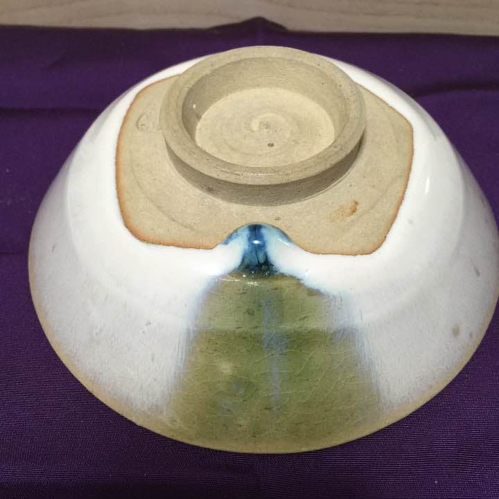 大塩昭山 赤膚焼 平茶碗