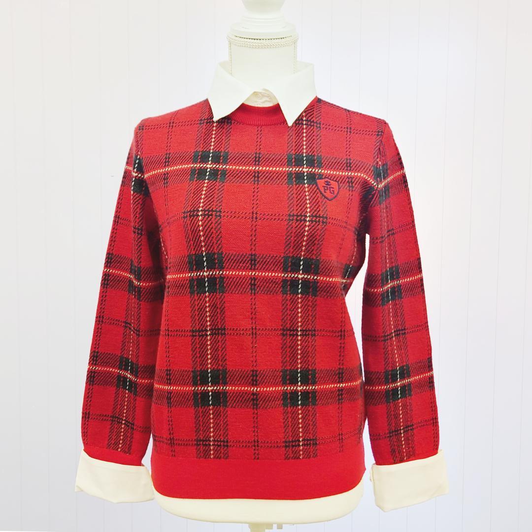 PEARLYGATES 長袖 セーター サイズ1 襟 パーリーゲイツ 春 秋 冬