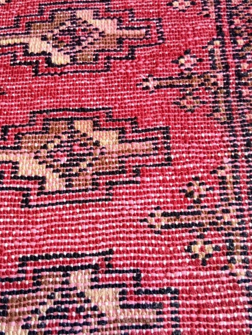 【りょーび】ペルシャ絨毯　トルクメン　トライバルラグ　イラン手織り(12)