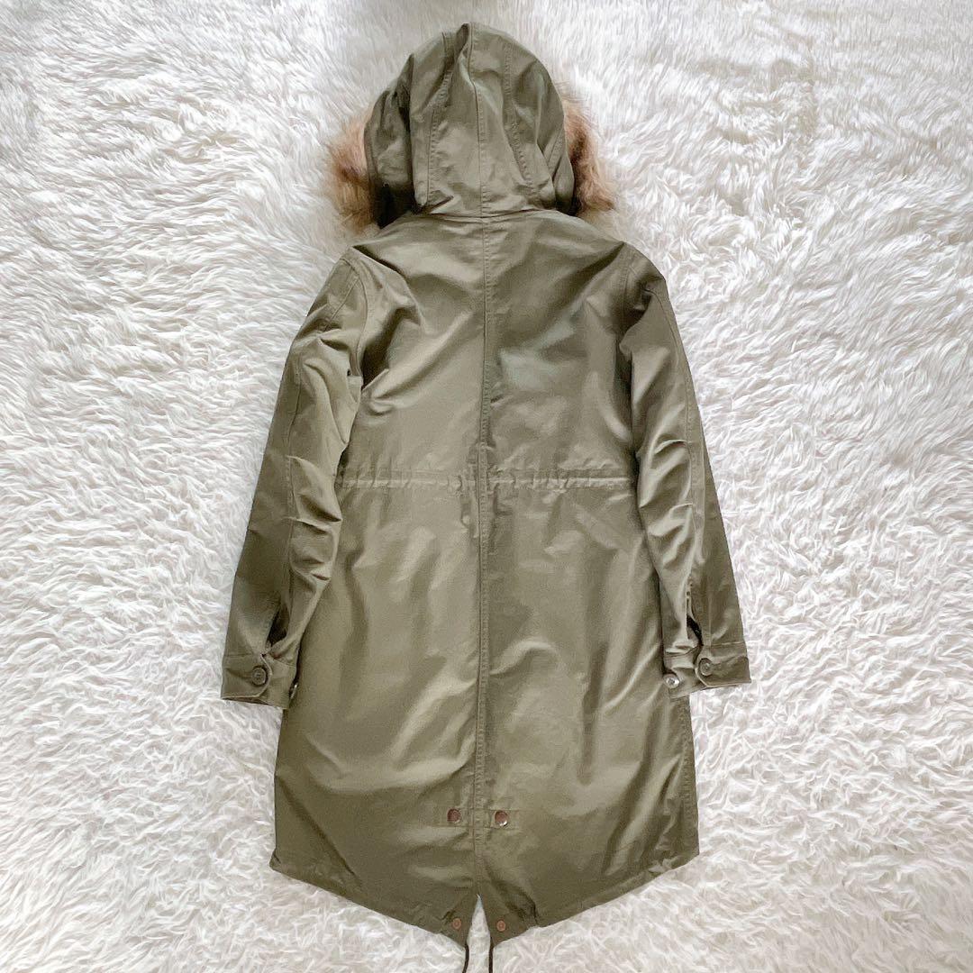 【フレッドペリー】英国柄 モッズコート ボアライナー ユニオンジャック カーキM