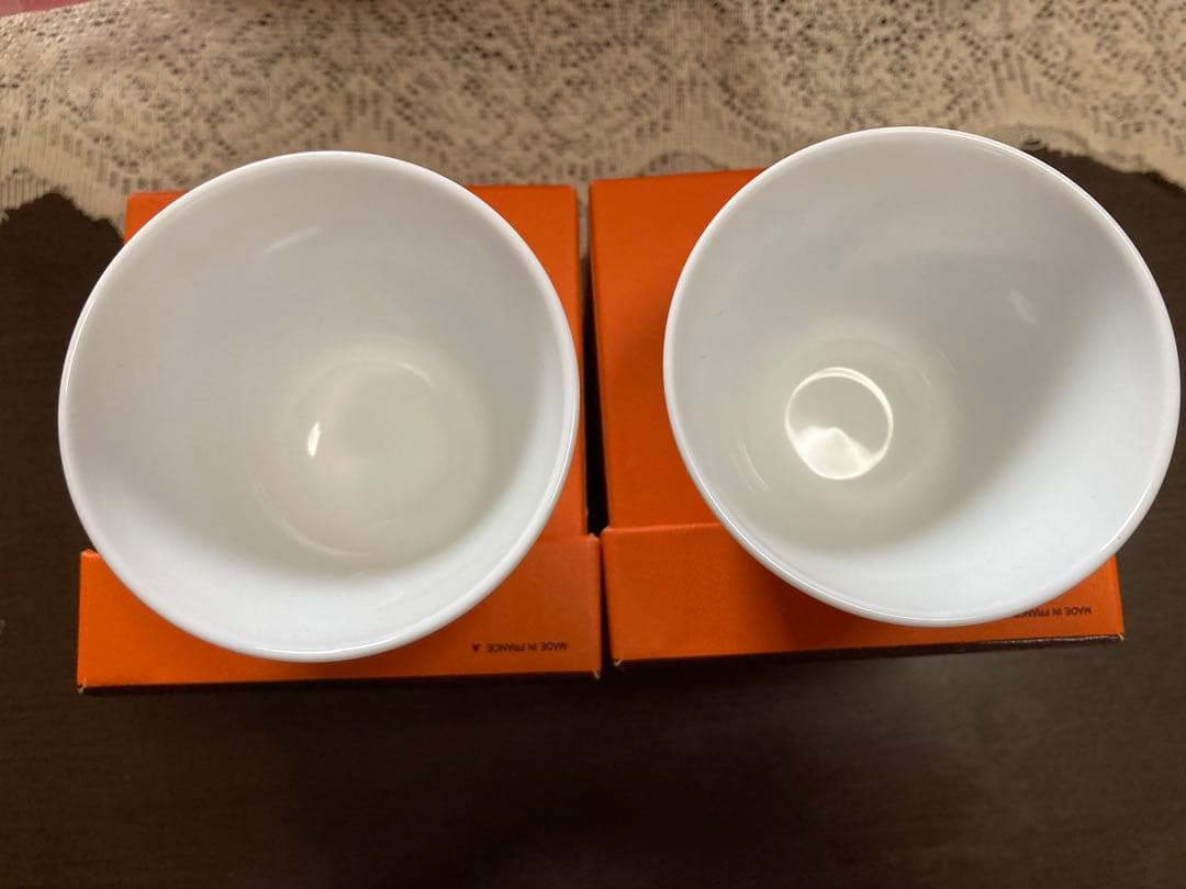 レア希少　HERMES ＊Toucans鳥の絵柄カップ2個箱付きセット