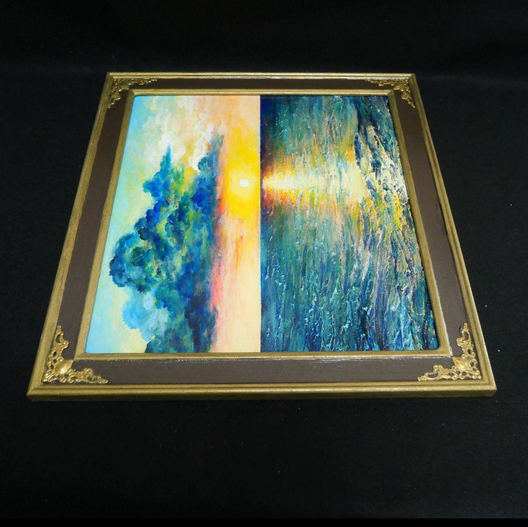 油絵 油彩 油彩画 絵画【Sea at Dusk】