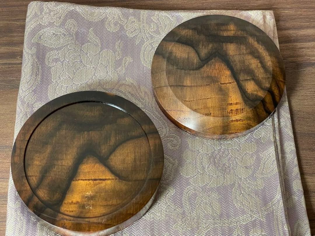 【茶道】福田芳朗　黒柿面取　香合