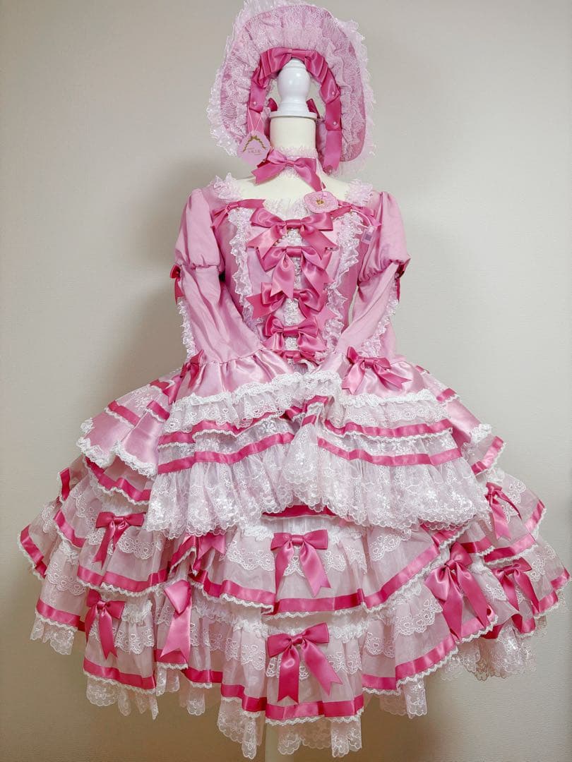 ゆっちゃむ ベルベットケーキ ロリータワンピースセッド 5点 甘ロリ