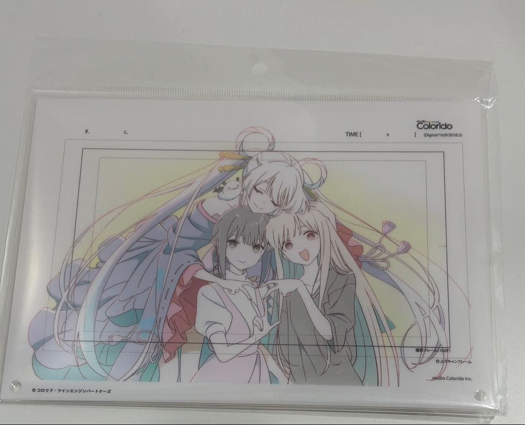 超かぐや姫！　ラフ原画　アクリルパネル　かぐや　酒寄彩葉　月見ヤチヨ