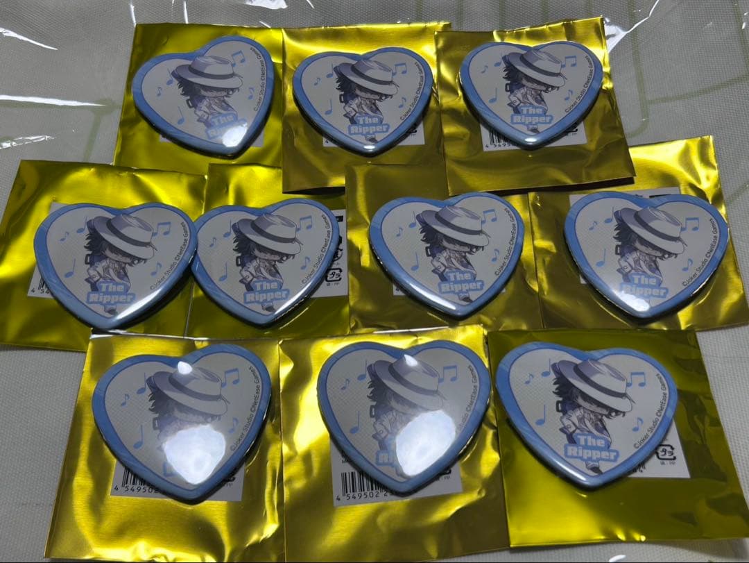 第五人格 コミケ C107 IDV リッパー ハート型　缶バッジ 10個