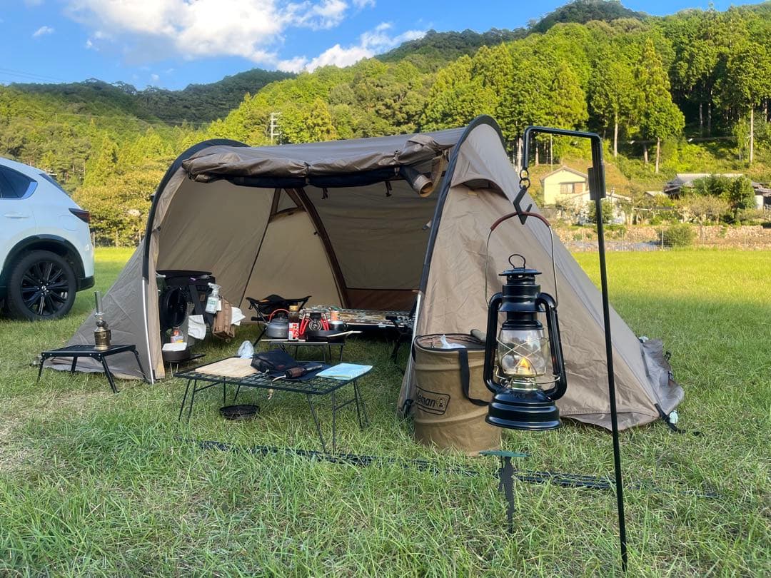 ビジョンピークス ツインアーチソロ テント トンネル 2ルーム ベージュ