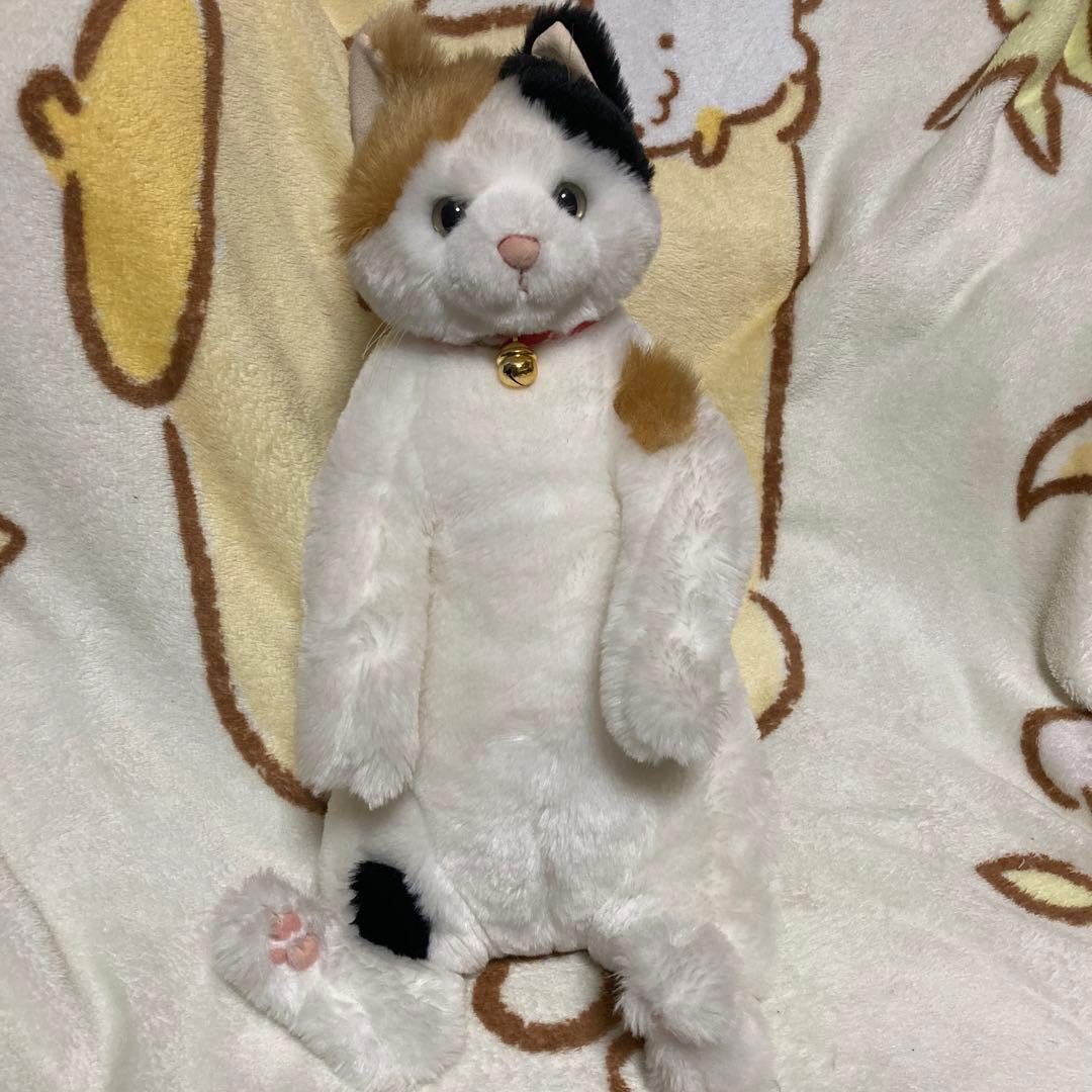 cuddly カドリー　小春　鈴ハートの穴　三毛猫　ぬいぐるみ　中古品