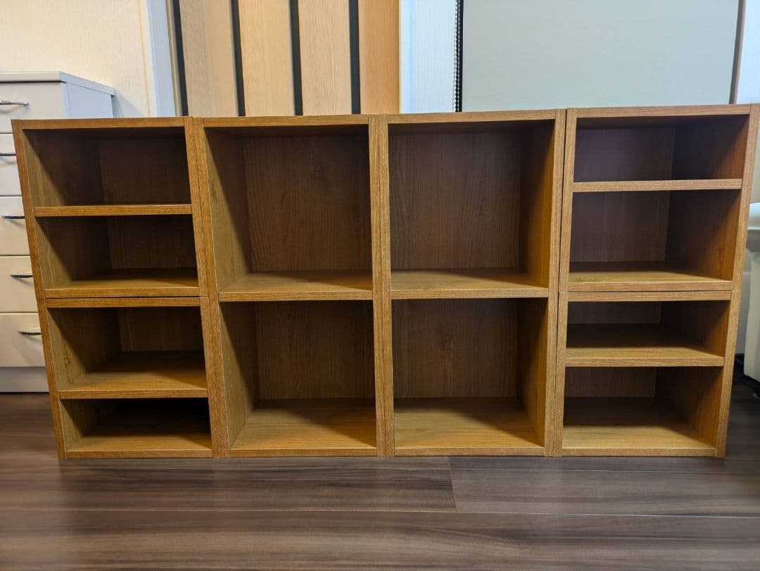 ディノス　組み合わせ自在な収納棚　本棚（6個セット）　付属品追加（写真）