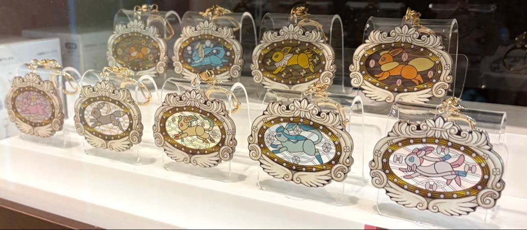 ポケパークカントー限定　イーブイズ　アクリルキーホルダー　フルコンプセット