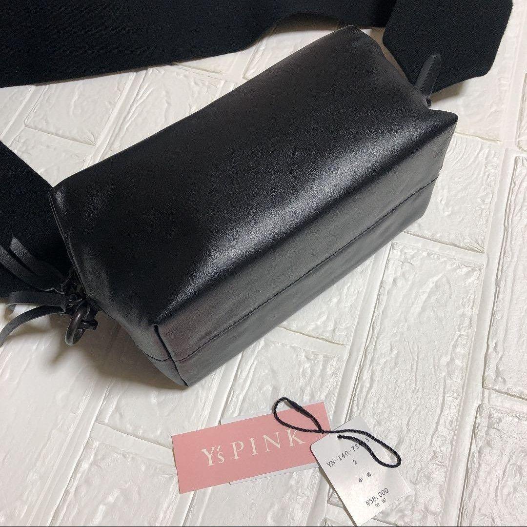 ワイズ ピンク ヨウジヤマモト レザー ボディーバッグ ショルダー 黒 希少