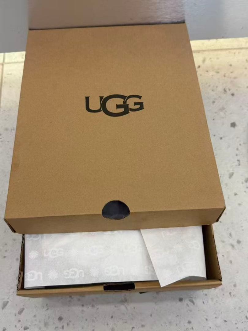 UGG スリッパ 平底 ムートン ファー スエード ベージュ レディース 37