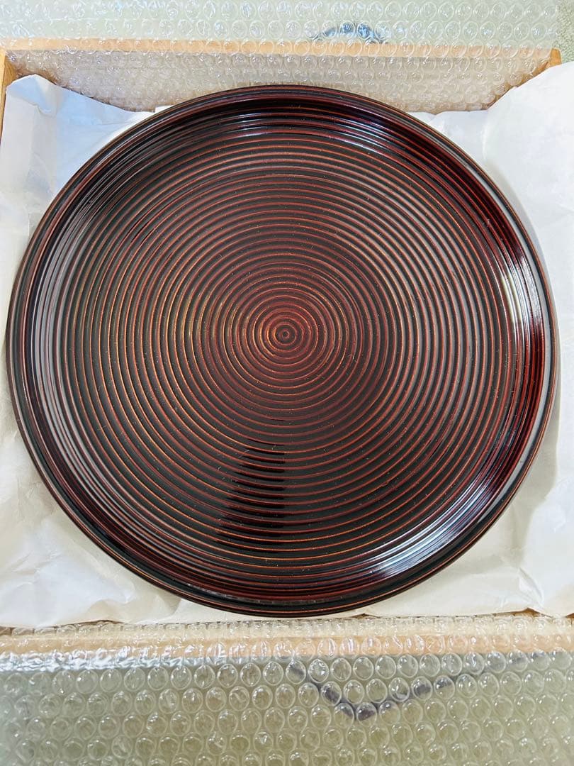 未使用品　輪島塗　みだれ盆　乱れ盆　東浩斉　茶道　表千家