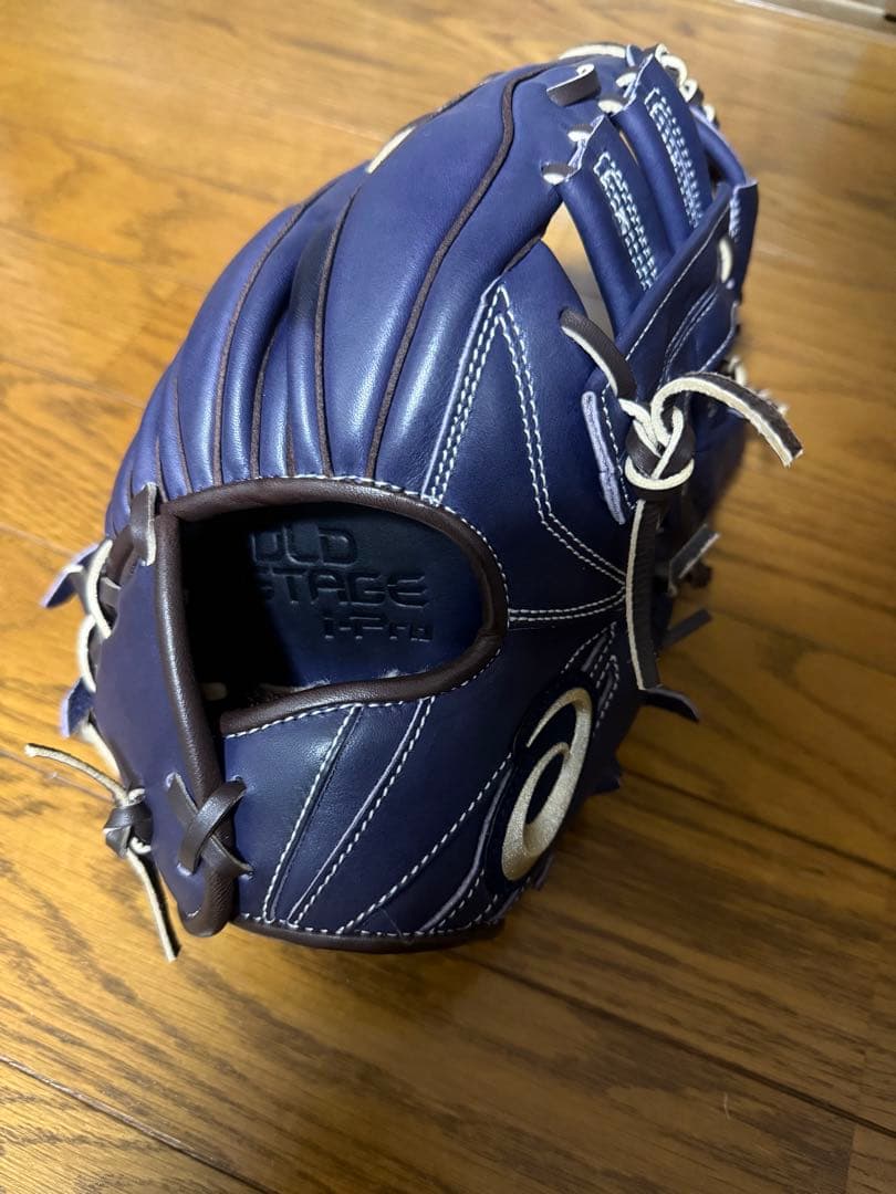 最終値下げアシックスゴールドステージ軟式用　ipro外野手　iブルー×Dブラウン