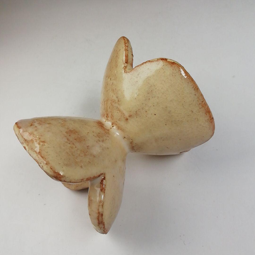 Ｔ７５０　蓋置　『萩焼』『三つ葉蓋置』『田原陶兵衛』　共箱　茶道具