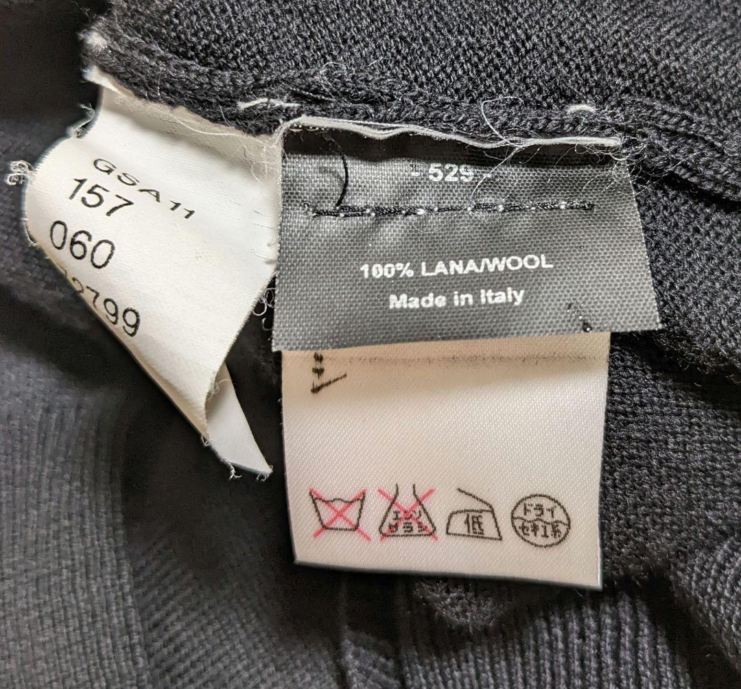 GUCCI　グッチ　ジップアップ　ニット　シェリーライン　L　黒　メンズ　美品