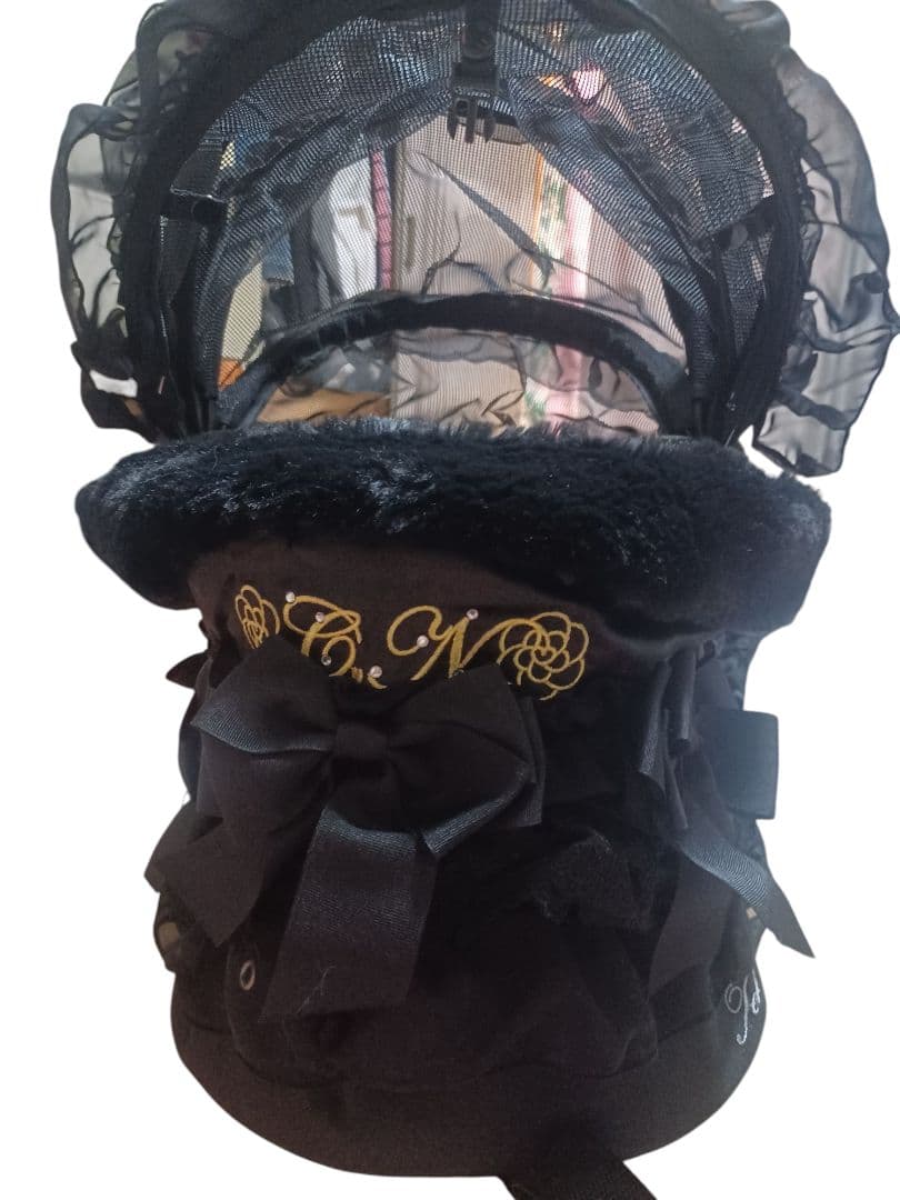 天使のカートMミアキスモデル　コットのみ　きゃんナナコラボカバー付きブラック