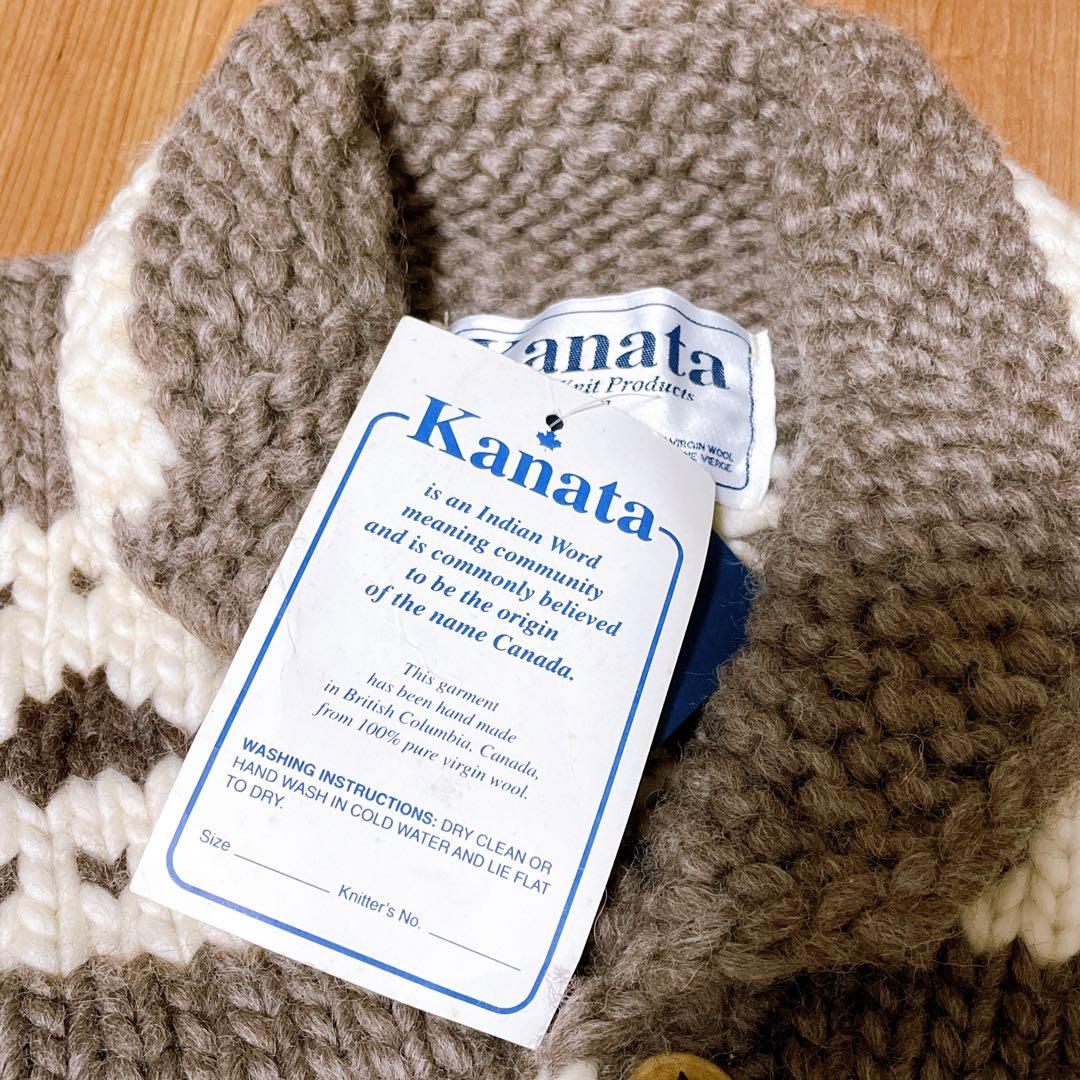 【タグ付き未使用】KANATA カナタ トナカイ柄 カウチンニット セーター