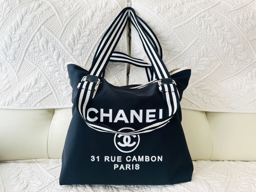 CHANEL☆ノベルティトートバッグ未使用品黒ショルダーバッグ2way