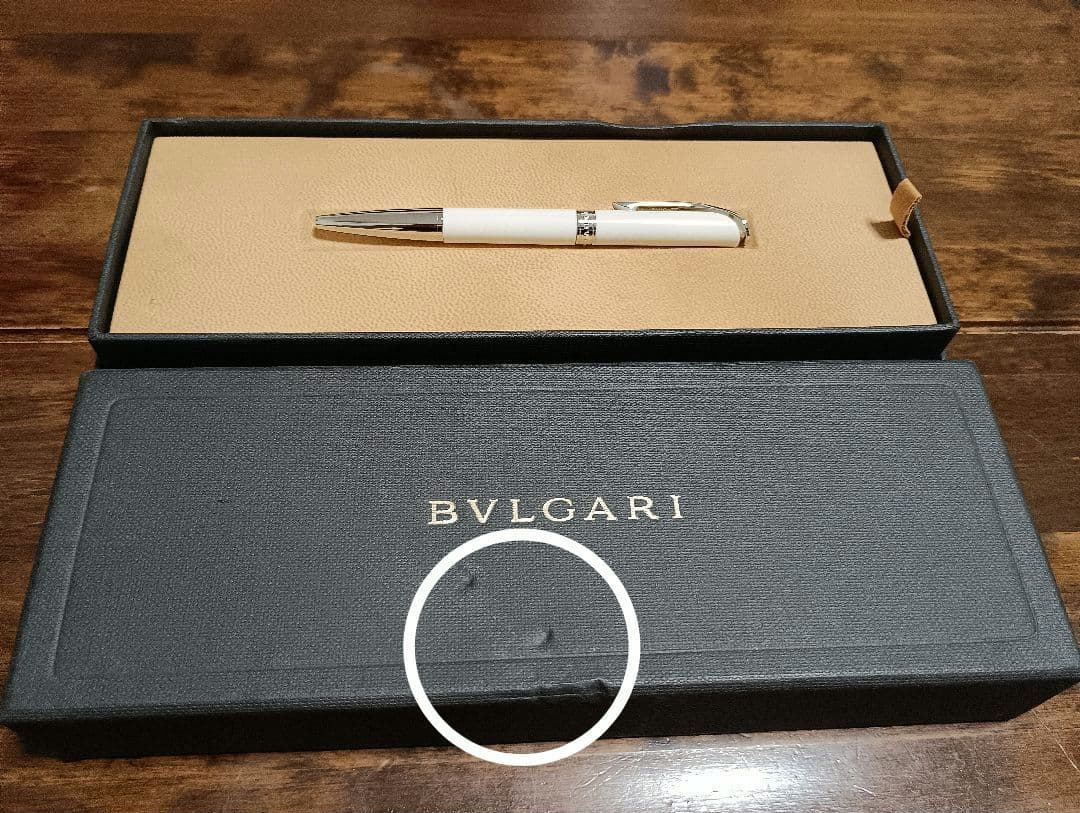 ブルガリ ミニ ボールペン シルバー 925 ホワイト 箱 保証書付