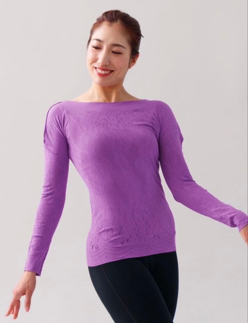 チャコット　ノーソーイングニット　パープル