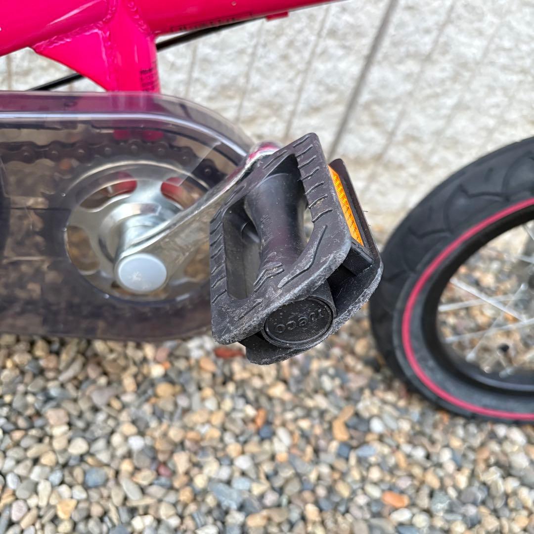 【美品】へんしんバイク 12インチ ピンク スタンド付　ベル付き　反射板付き