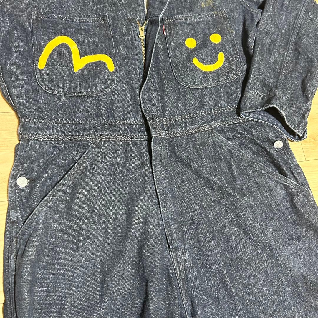 希少廃盤✨EVISU 大黒ペイント デニムつなぎ Lot.1200 44