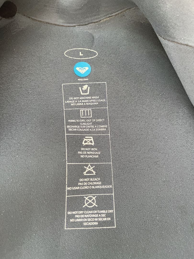 ROXY 長袖タッパー ウェットスーツ ウエットスーツ フロントジッパーL