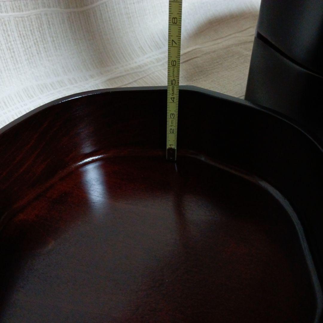 溜塗漆器・未使用・縁起良い八角形三段重箱