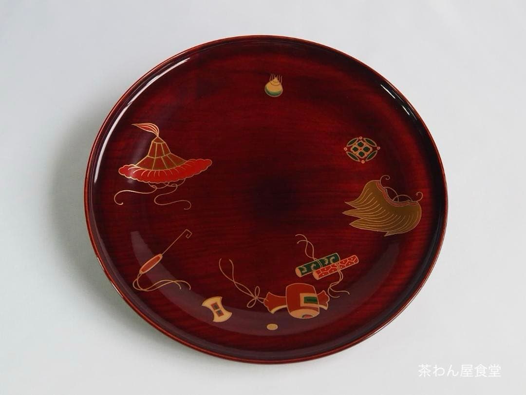 5代川端近左造『宝尽松溜青海盆』（共箱）