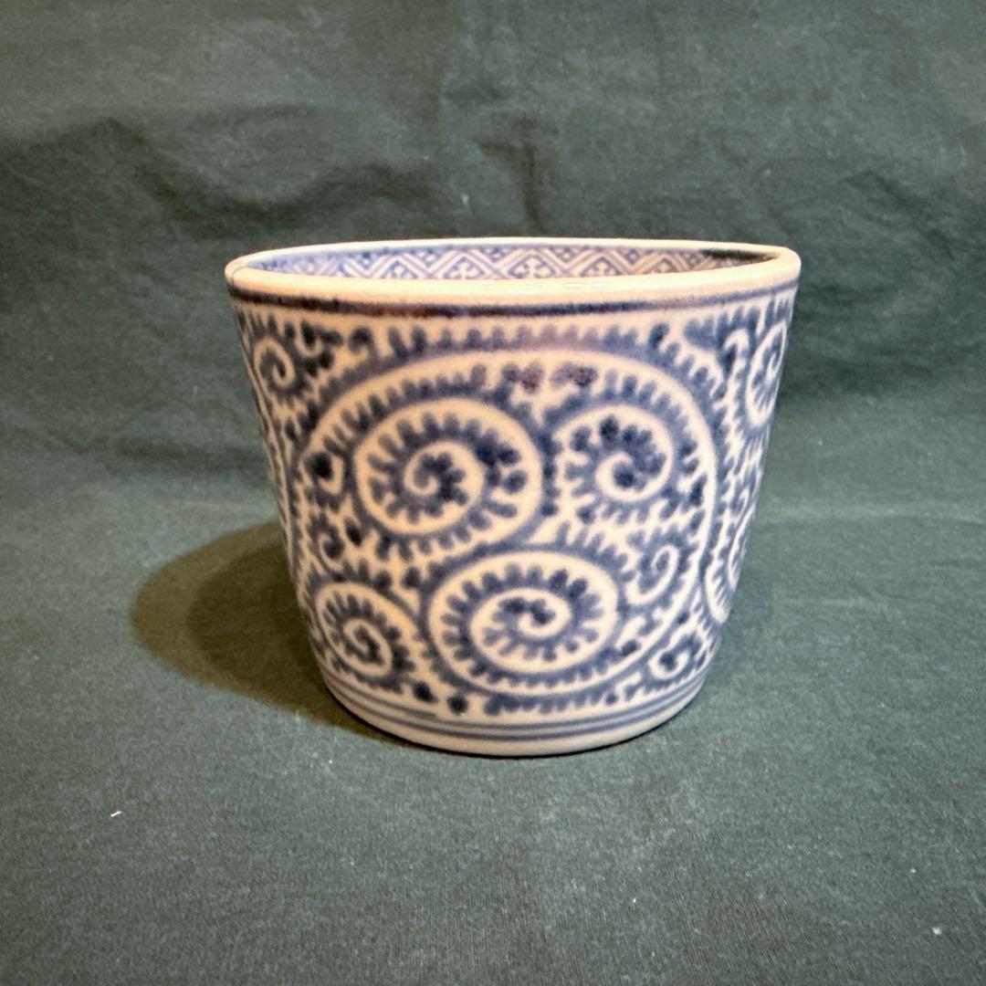 古伊万里　総柄　蛸唐草文　蕎麦猪口　江戸中期