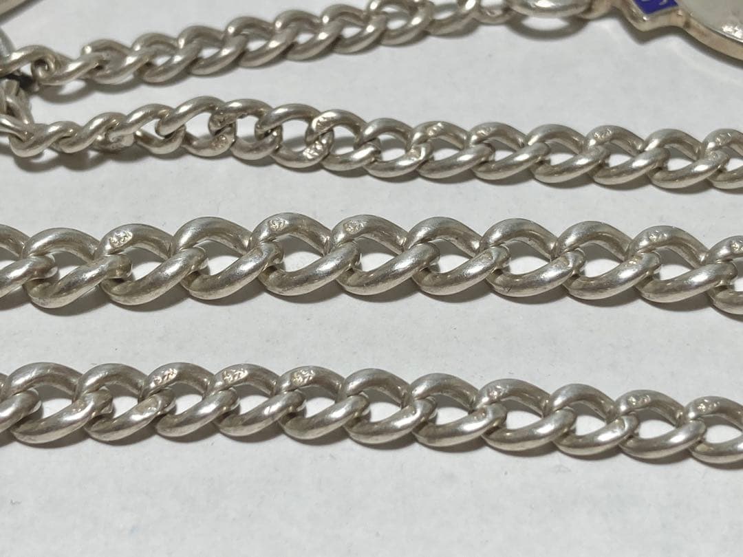 フォグ付純銀製*アルバートチェーン 1893 *スターリングシルバー(925銀)