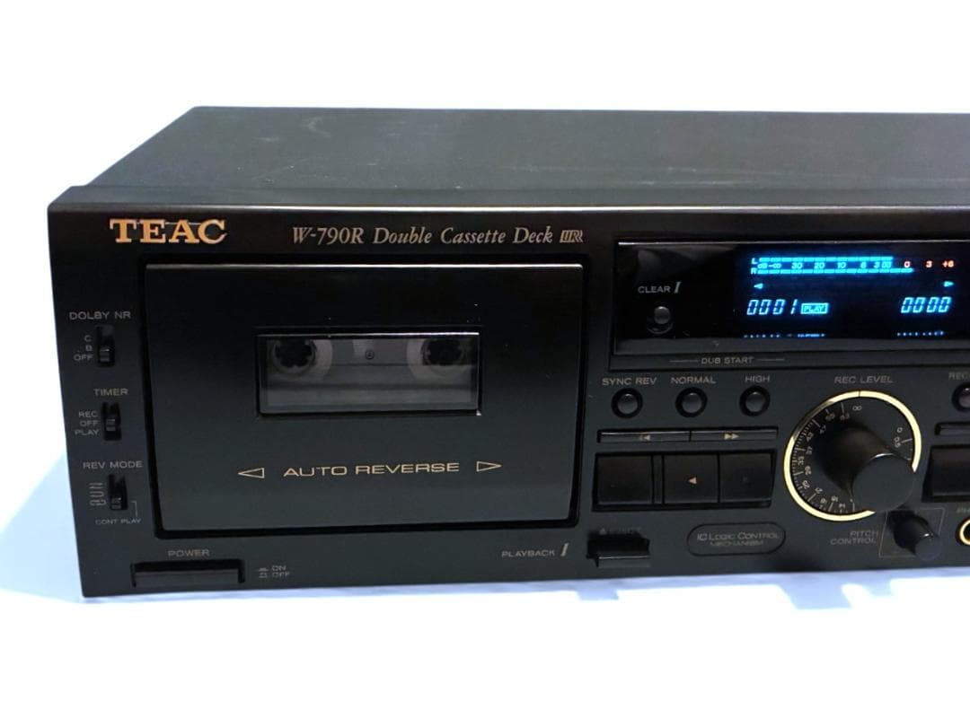 【動作OK！！】ダブルカセットデッキ　TEAC　W-790R　①