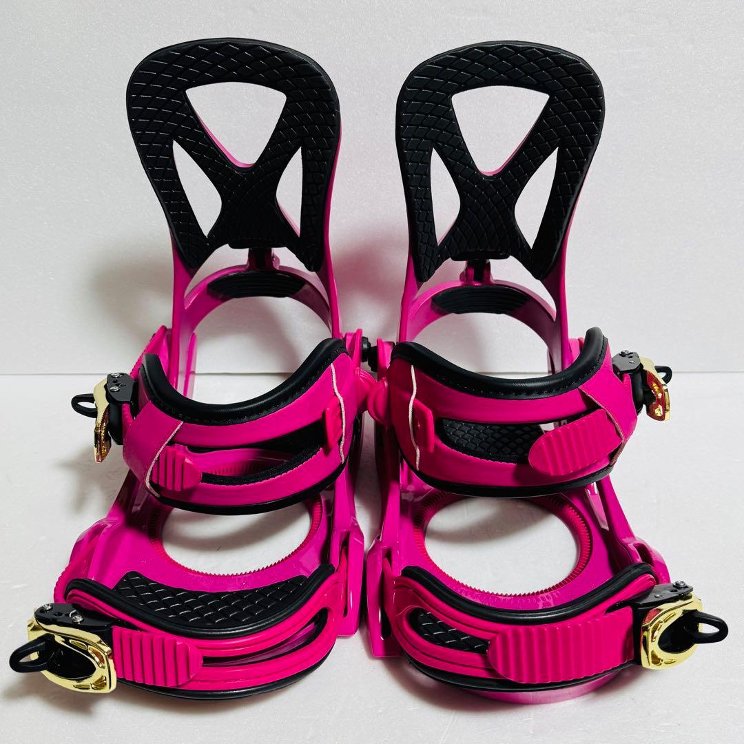 未使用　ピンク スノーボード ビンディング　mサイズ　初心者おすすめ格安特価