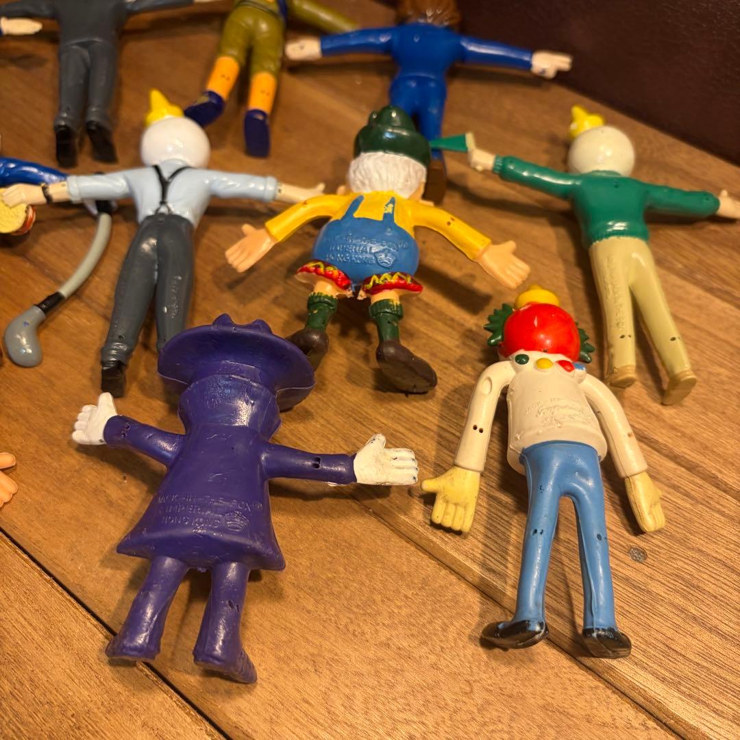 USAヴィンテージミールトイ　ジャックインザボックス　ベンダブルフィギュアセット