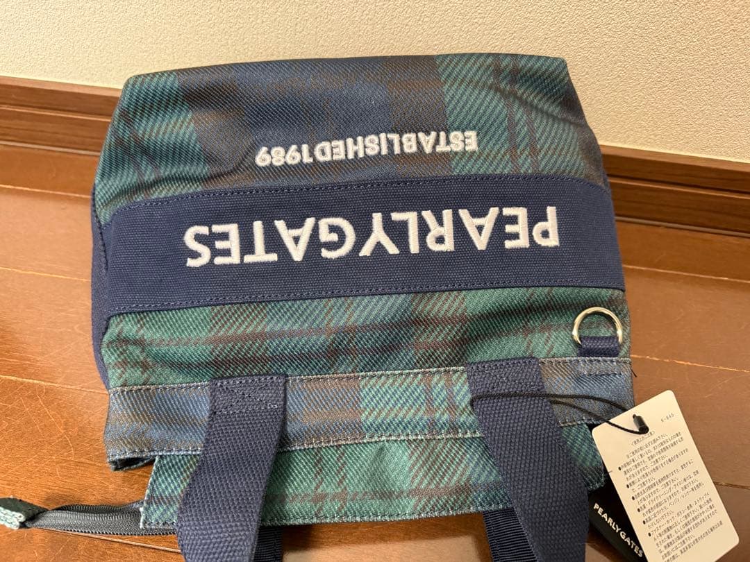 パーリーゲイツ　ブラックウォッチ柄2WAYカートバッグ　新品未使用