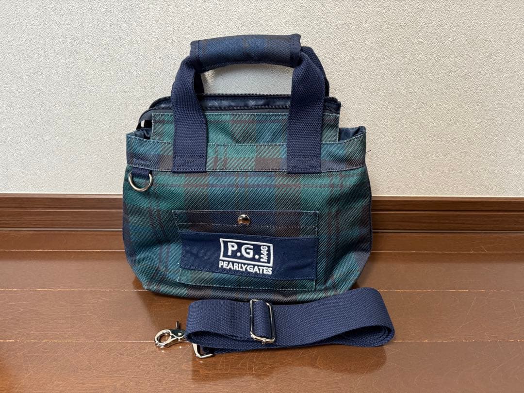 パーリーゲイツ　ブラックウォッチ柄2WAYカートバッグ　新品未使用