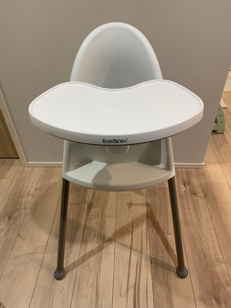 【廃盤品】BABYBJÖRN 脚グレー ホワイト ハイチェア