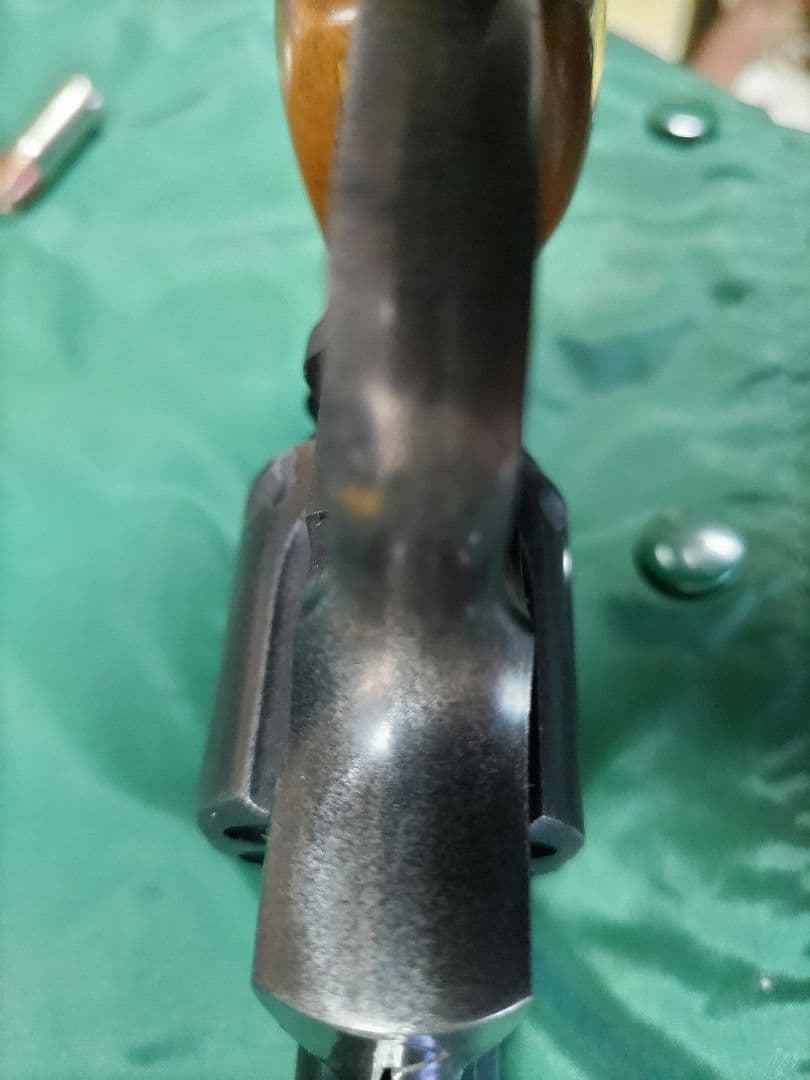 磁石対応・コクサイ コルトパイソン 6インチ HW　木グリ　モデルガン合法