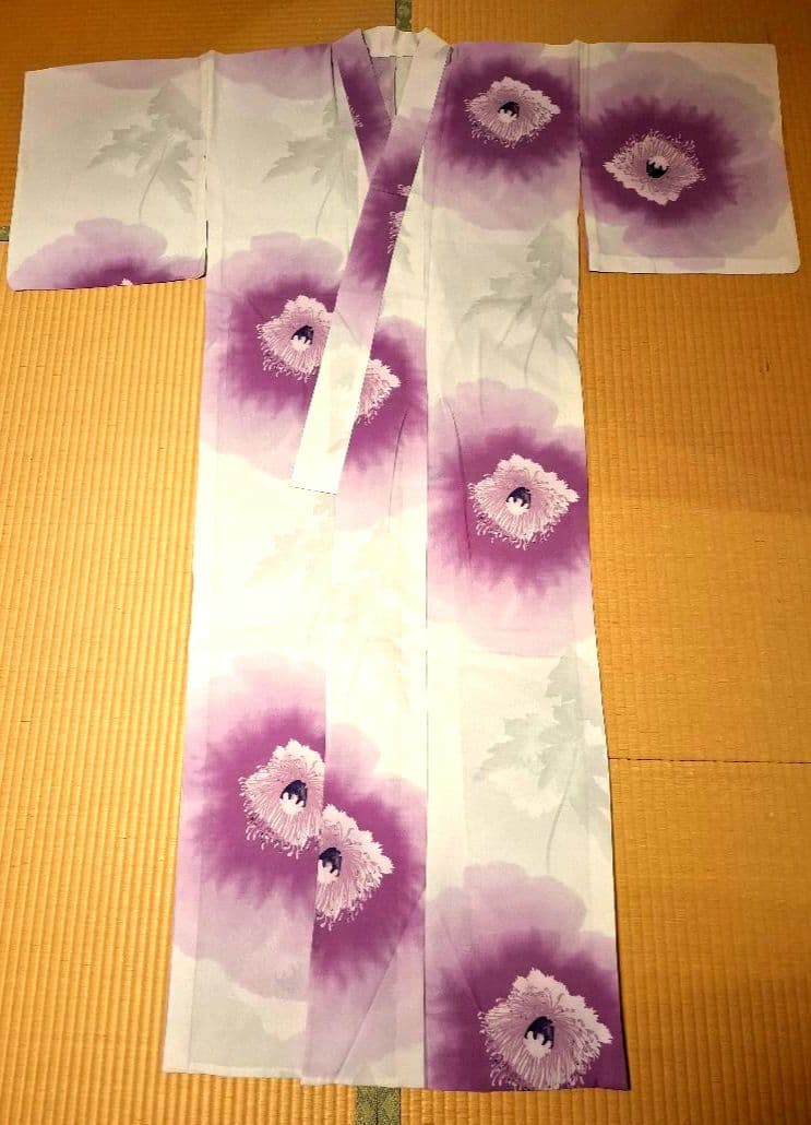 くろみつページ ふりふ 浴衣 ポピー柄