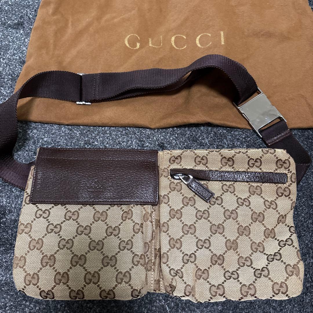 GUCCI ボディバッグ・ウエストポーチ ベージュ・ブラウン