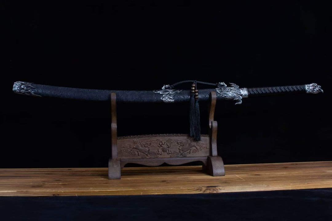 銀翼古火刺繍春刀-高性能マンガン鋼 古兵器 武具　刀装具　日本刀　模造刀 居合刀