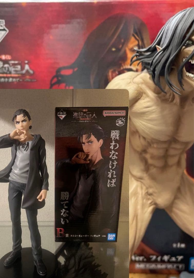 進撃の巨人 フィギュア 一番くじ 自由を求めて A賞,B賞エレン